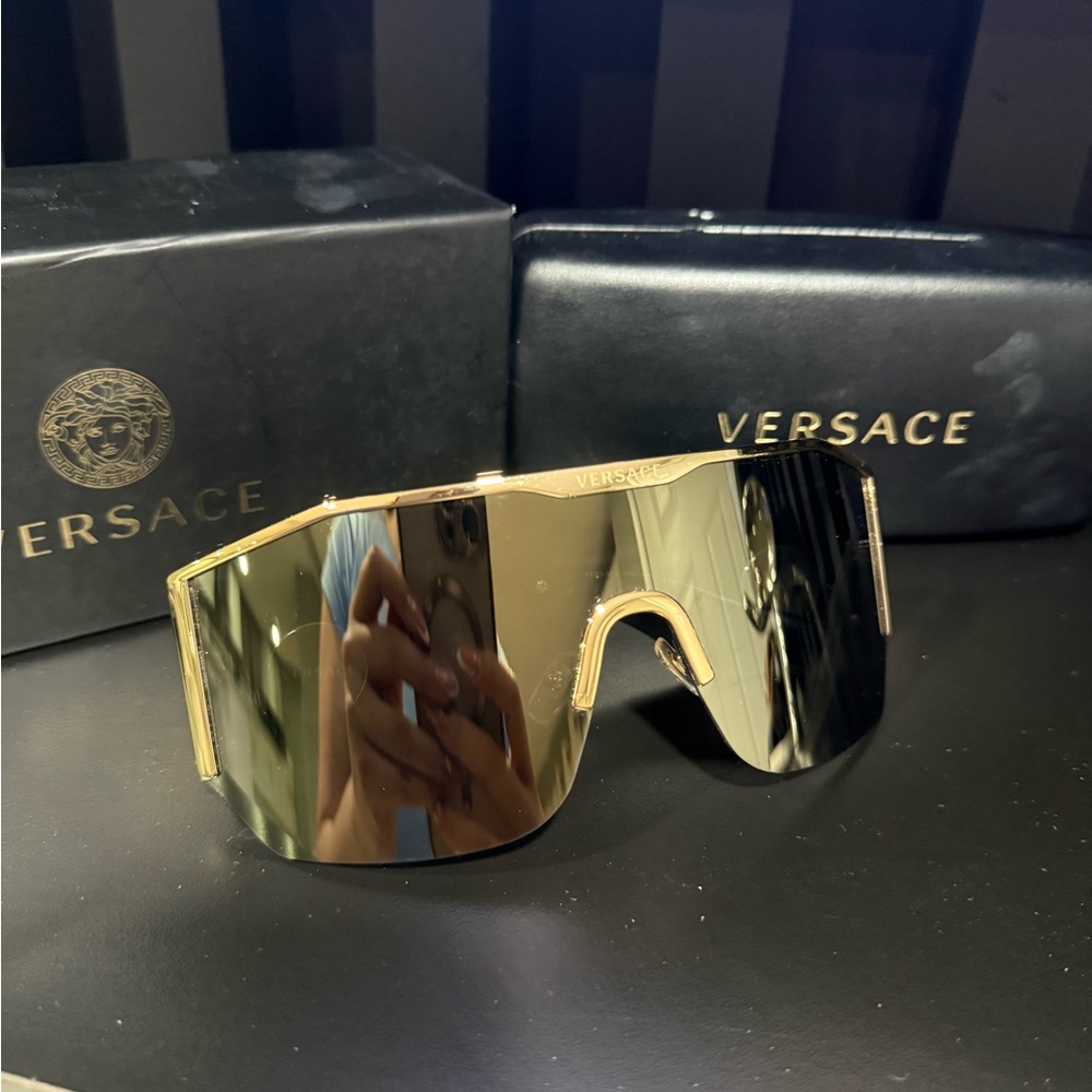 Versace Gold Mirror Sunglasses